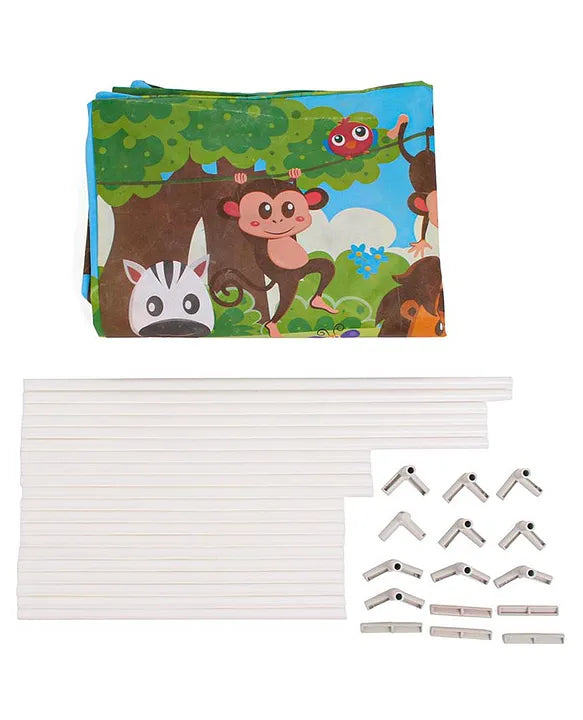 Ratna's Play Tent House Jumbo Size, Light Weight for Kids 3-10 Years Girls and Boys (Animal Safari)