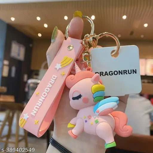 Unicorn Cartoon 3D Silicone High -Quality PVC Material Keychain