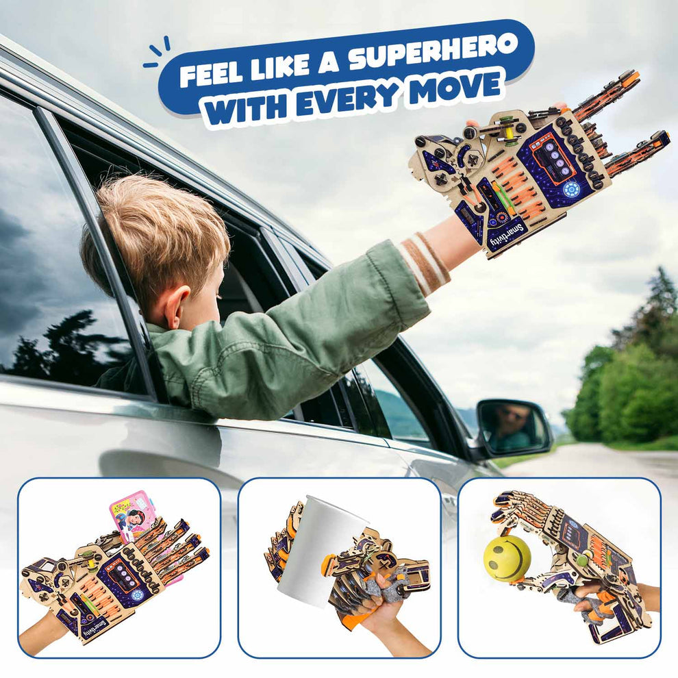 Smartivity Robotic Mechanical Hand Toy for Kids 8-14 Years Old | Best Birthday Gifts for Boys & Girls | DIY STEM Educational Science Toys for Kids Wooden Construction Game