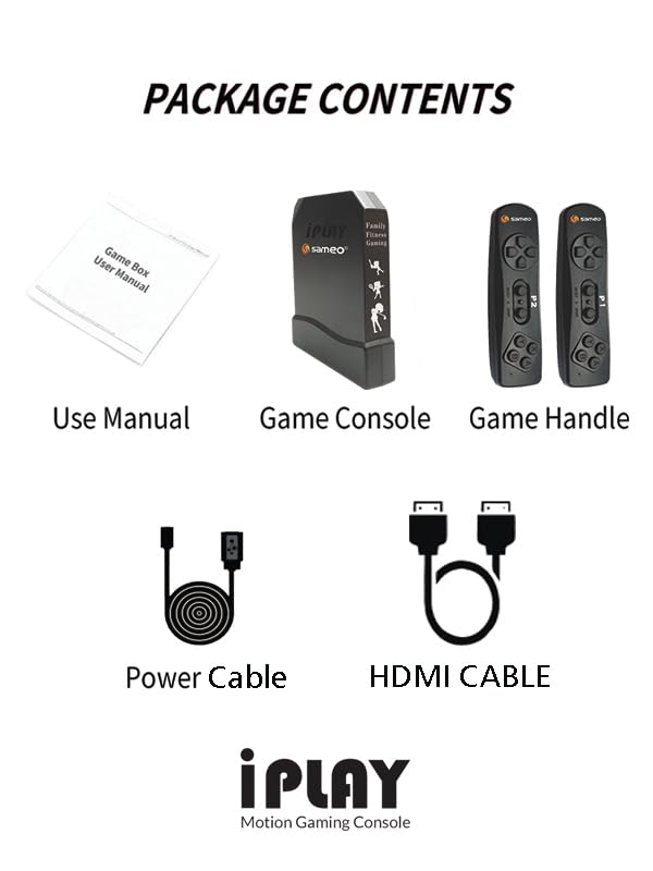 Sameo i Play 32 Bit Motion TV Video Game Console for Kids with 962Built in games 31 Motion Sports Games,31 Casual Puzzle Games and 900 8-Bit Games Toy Birthday Gift for Boys Girls