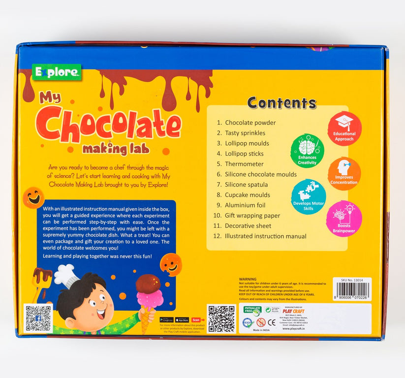 Explore My Chocolate Making Lab Learning & Educational DIY Activity Kit for Kids, STEM Learner Kit for Education and Creativity
