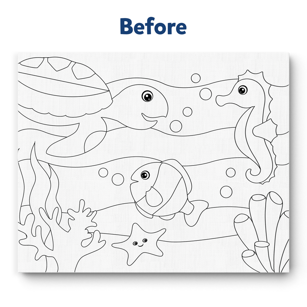 Skillmatics Art & Craft Kit - Color with Clay, No Mess Art, Create a Clay Canvas of Under The Ocean, Gifts