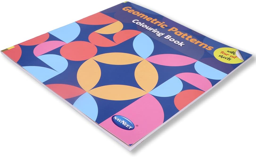 Navneet Geometric Pattern Colouring Book for Beginners and Adults