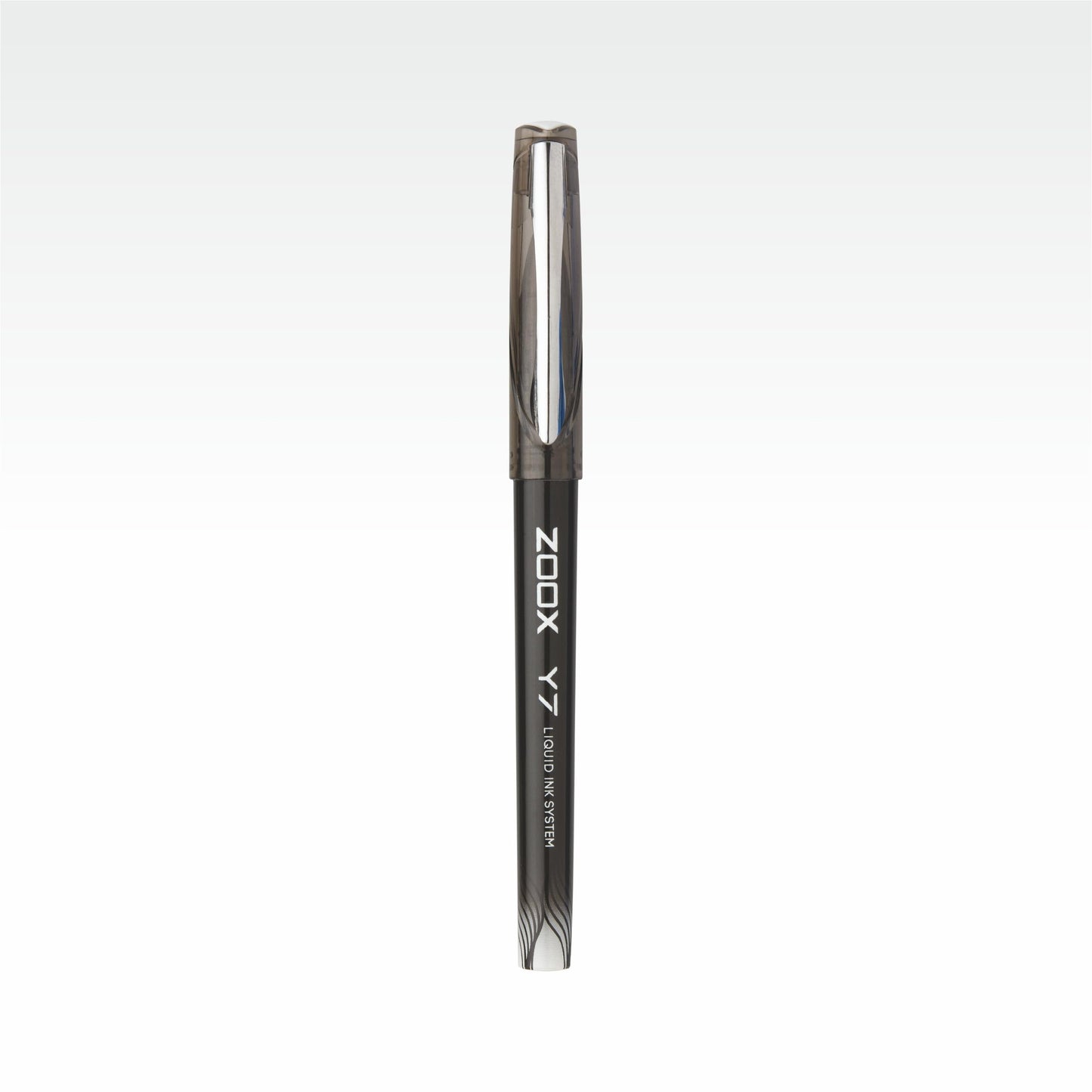 Flair Zoox Y7 Ball Pen | Sturdy Body With Elegant Metal Clip | Dotted Texture For Better Holding | Jumbo Refill With Large Ink Capacity | Black Ink