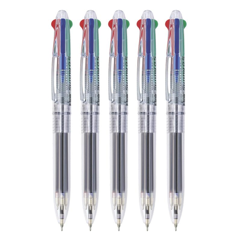 Flair Sunny Retractable 0.5mm Ball Pen Box Pack | Swiss Tip Technology | Retractable Mechanism & Low Viscosity Ink System | Smooth & Effortless Writing With Sleek Clip Design | Pack of 5 Pens