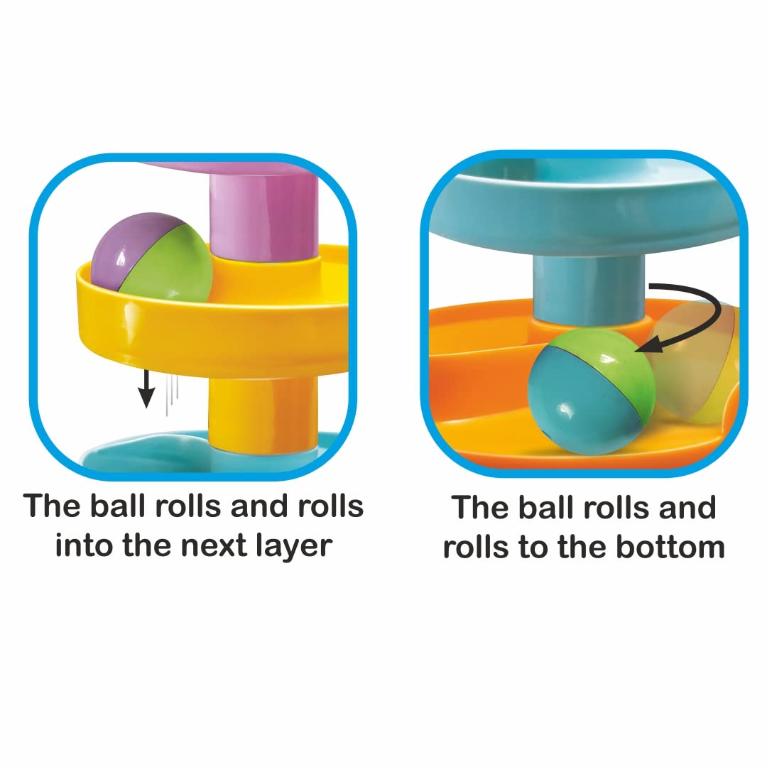 Toymate Stacking Cups With Giraffe&Rolling Ball Fun Tower-Toddler'S Game Combo Of 11 Pcs Gift Set Multi