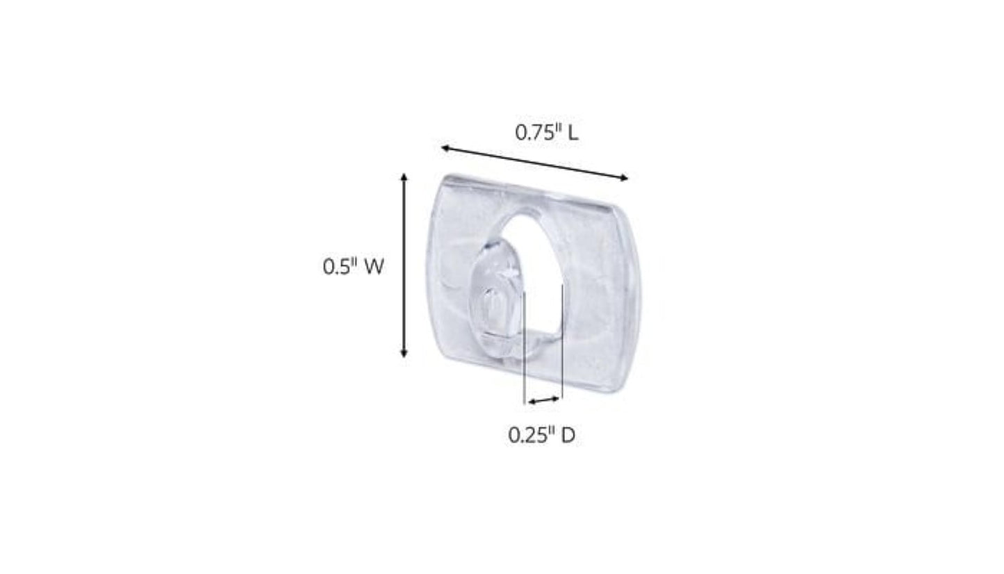 3M Command Plastic Clear Decorating & Organizing Wall Hooks, Holds Strongly, Reusable, Adhesive Hooks For Wall, Multi-Surface Damage Free Hooks For Hanging Transparent, 20 Clips, 24 Strips
