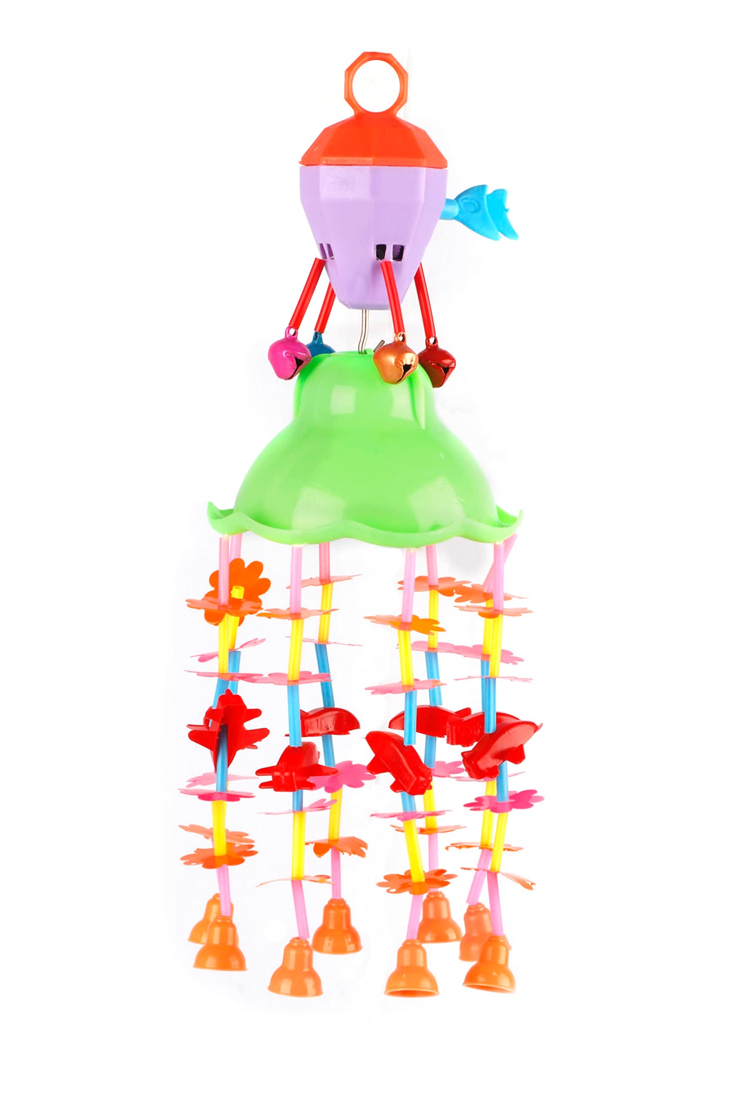 Ratna's Merry go Round for Infants no.11, Attachable to Cradle or Window, Soothing Music and Various Shapes for Developing Imagination and Thinking Skills (Multicolor)