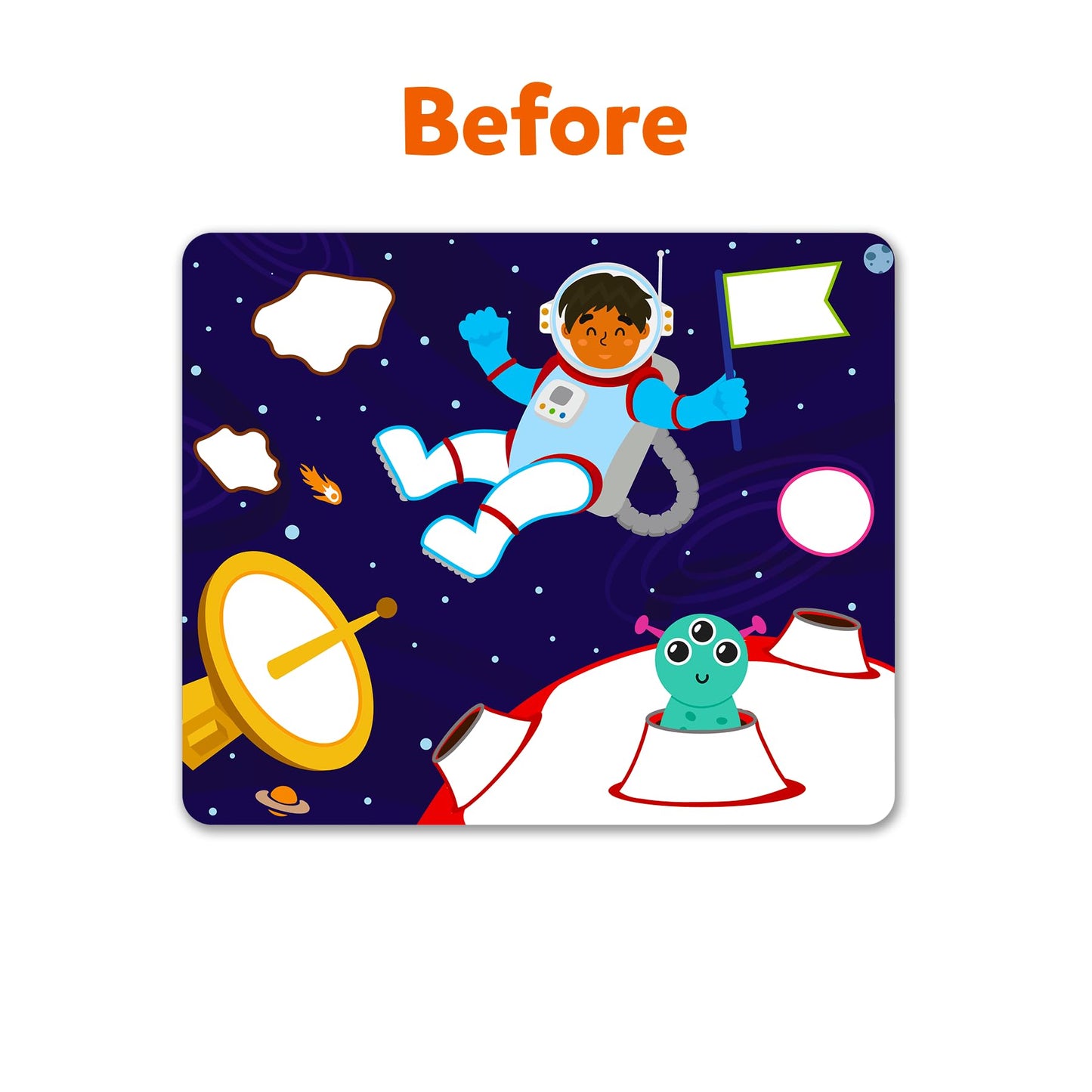 Skillmatics Art Activity - Dot It Outer Space, No Mess Sticker Art for Kids, Craft Kits, DIY Activity, Gifts