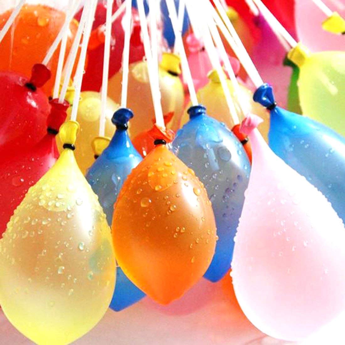 Colorful Kid'S Plastic No Need To Tie Knots Holi Magic Water Balloons ||Time Saving Very Quickly Fills ||Games Swimming Pool Outdoor Fun Magic Water Balloons (111 Balloons, Multicolored)
