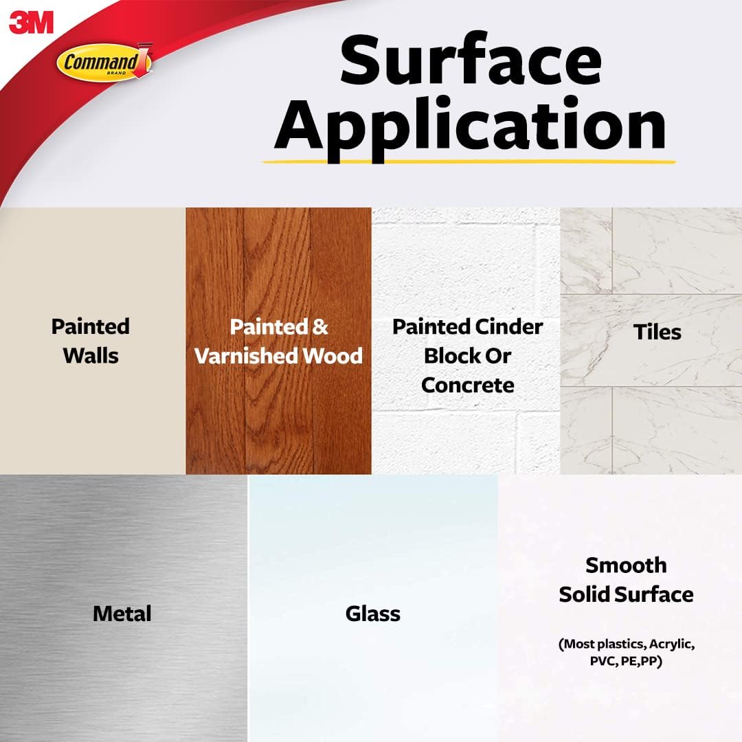 3M Command Plastic Clear Mini Wall Hooks, Up To 225Gms, Holds Strongly, Adhesive Hooks For Wall, Reusable, Multi-Surface Damage Free Hooks For Hanging Transparent, 6Hooks, 8 Strips