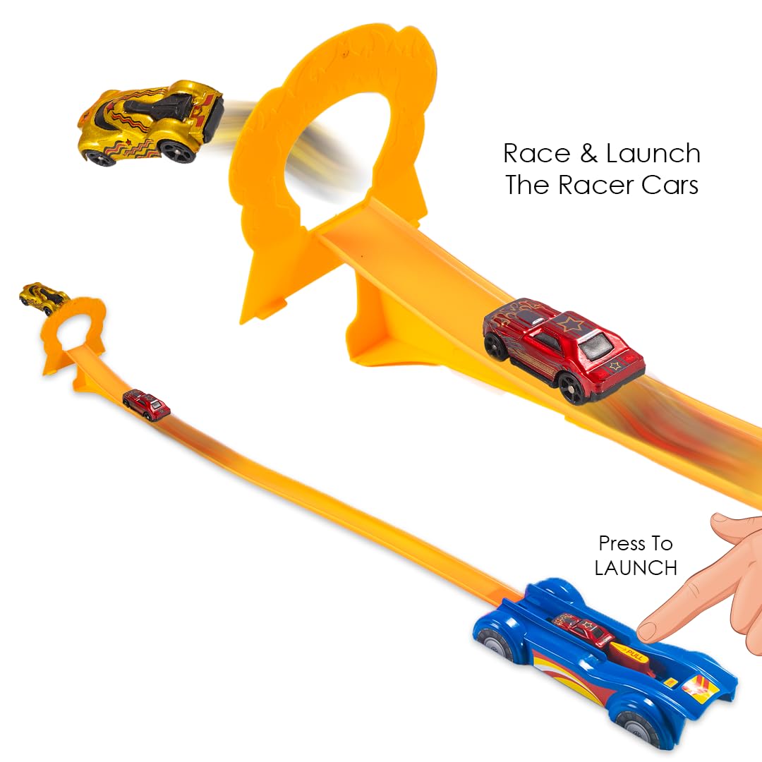 Ratna's Speed Master Starter Track Toys Set Launch & Go Car Racing Set with 2 Cars for Kids