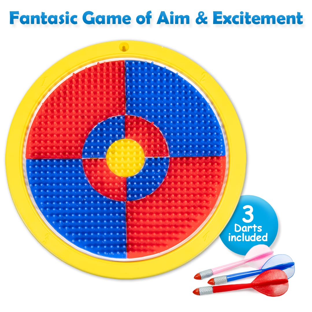 Ratna's Bullseye Dart Game with 3 Safe & Soft Darts Having Rubber Tip for Kids