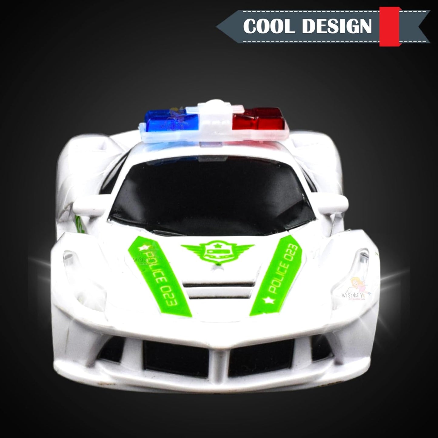 SEEDO Remote Control Police Car, 4 Wheel Drive, Strong Rubber Tyres, Classy Look, No Sharp Edges, for Kids, Featuring Anti-Skid Wheel Rubber Grip