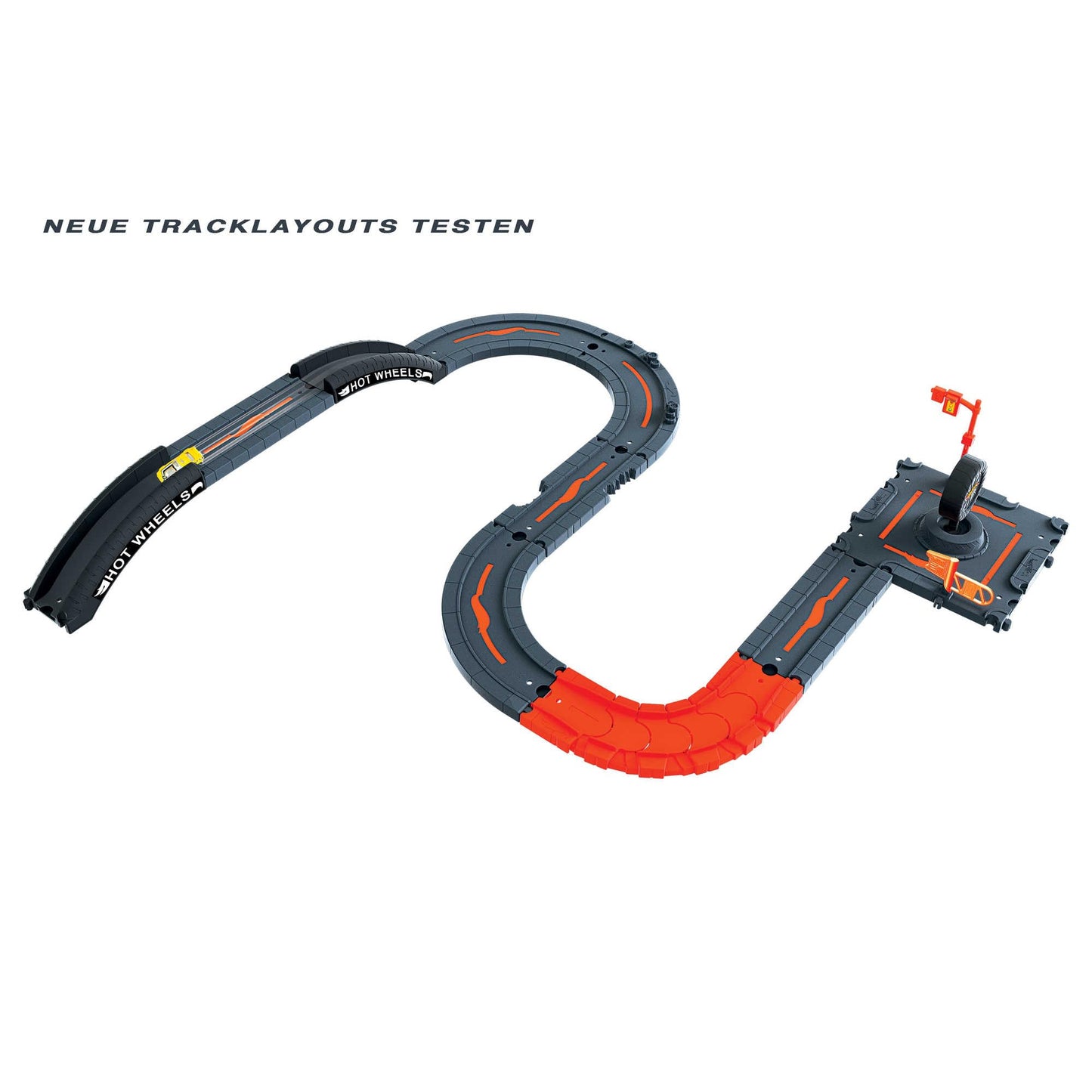 Hot Wheels City Expansion Track Pack, 10 Piece Set Includes Track Base & Various Track Pieces to Build a Cityscape, with 1 Hot Wheels Car, Connects to Other Sets, For Kids 4 Years & Up