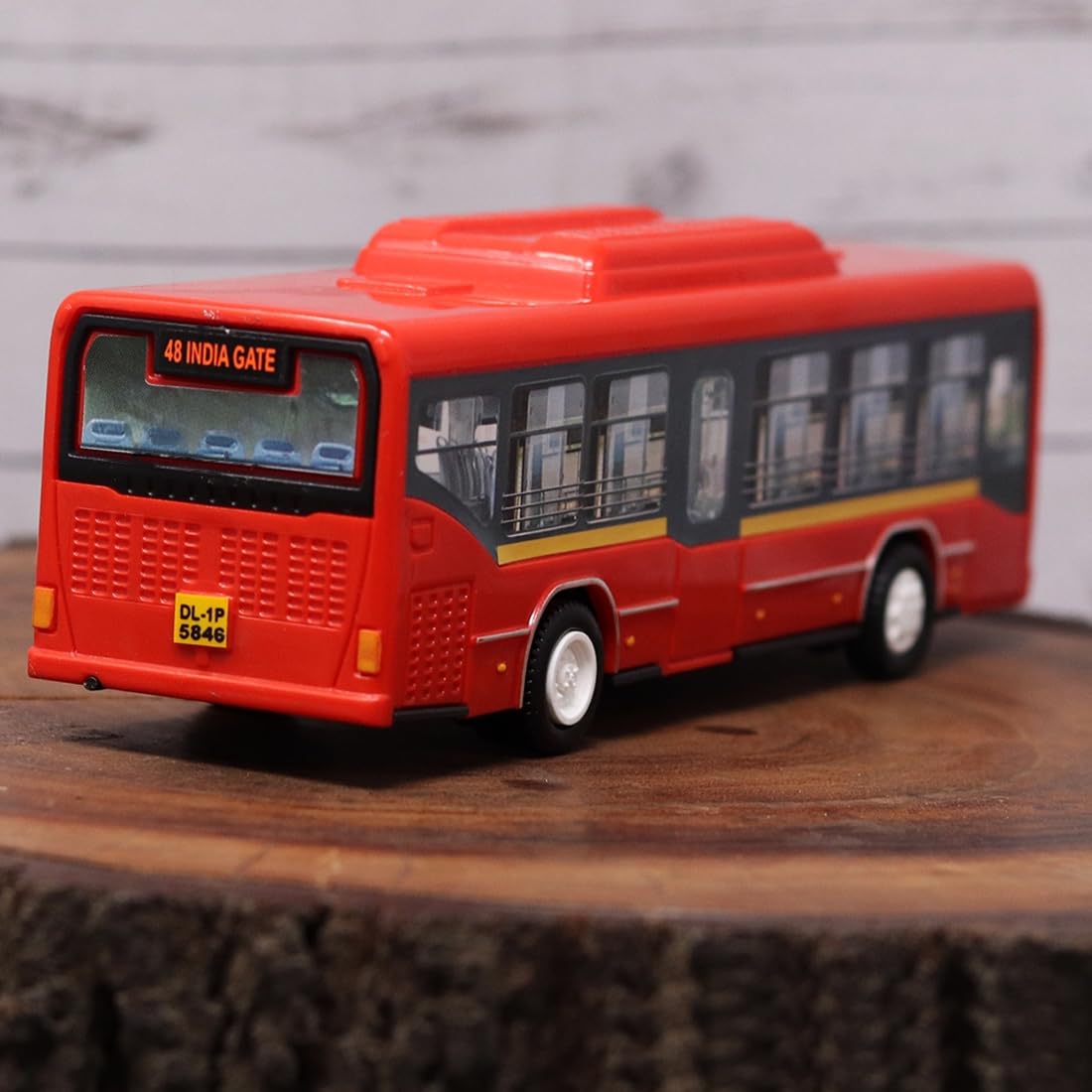 Centy Low Floor Bus Toy Pull Back Action & Realistic Design Miniature Plastic Vehicle Toys Multicolor
