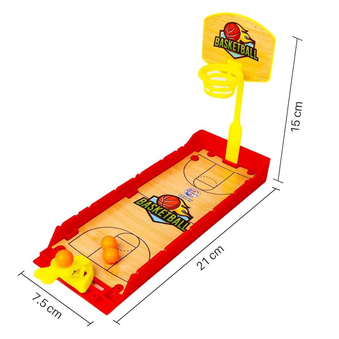 Ratna's Basketball Finger Board Game Tabletop & Miniature Gaming Pocket Basketball Set Travelling Toy for Kids 5+ Years