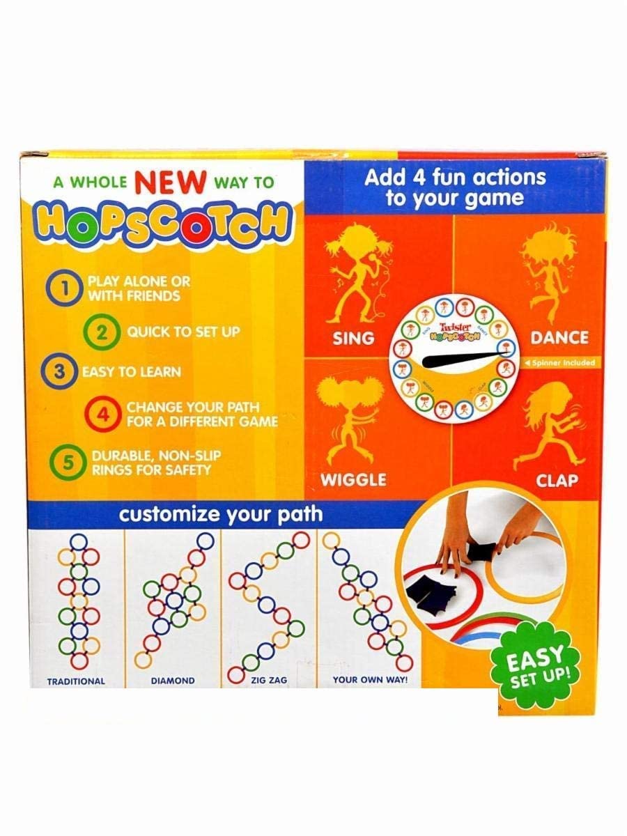 Twister Hopscotch Active Indoor Play with Rings Game for Kids - Kids Hopscotch Game, Educational Colorful Rings Game for Kids, Indoor and Outdoor Games for Kids (Multicolor)