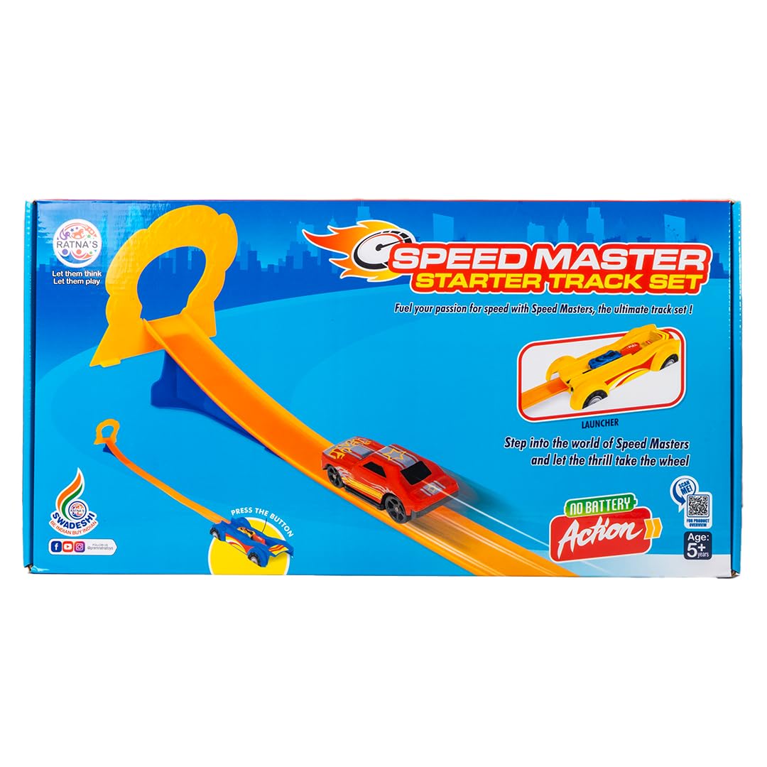 Ratna's Speed Master Starter Track Toys Set Launch & Go Car Racing Set with 2 Cars for Kids