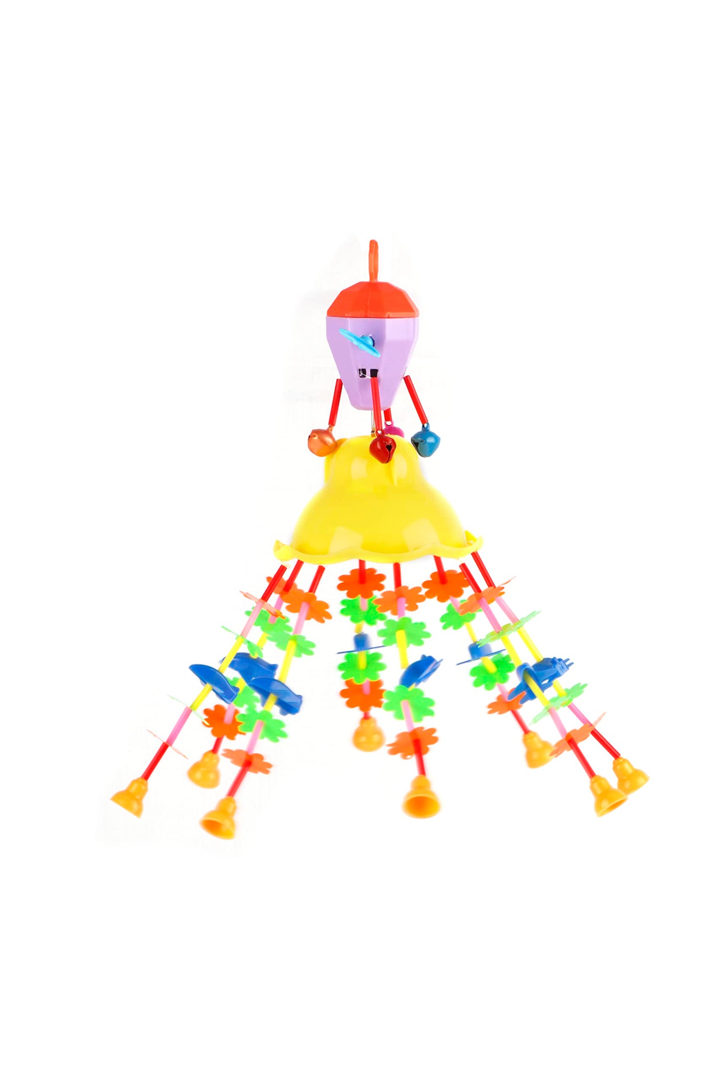 Ratna's Merry go Round for Infants no.11, Attachable to Cradle or Window, Soothing Music and Various Shapes for Developing Imagination and Thinking Skills (Multicolor)