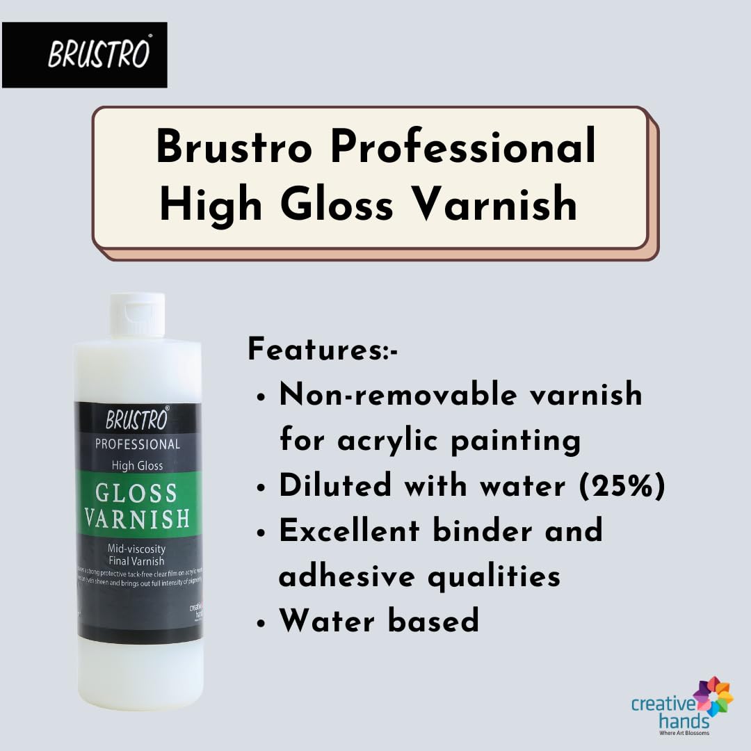 Brustro Artist Professional High Gloss Varnish – 200 ML