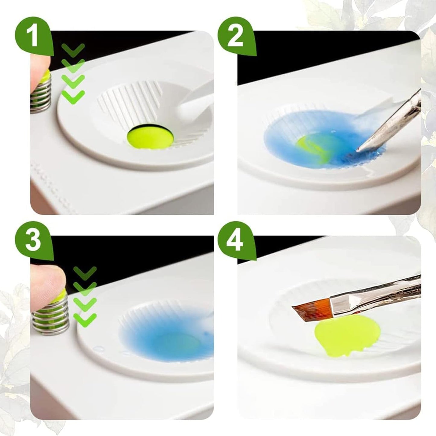 Brush Cleaner Set - Brush Rinser Auto Water Dispensing for Acrylic, Watercolor & Water-Based Paints, Paint Brush Washer, Painting Water Dispenser-