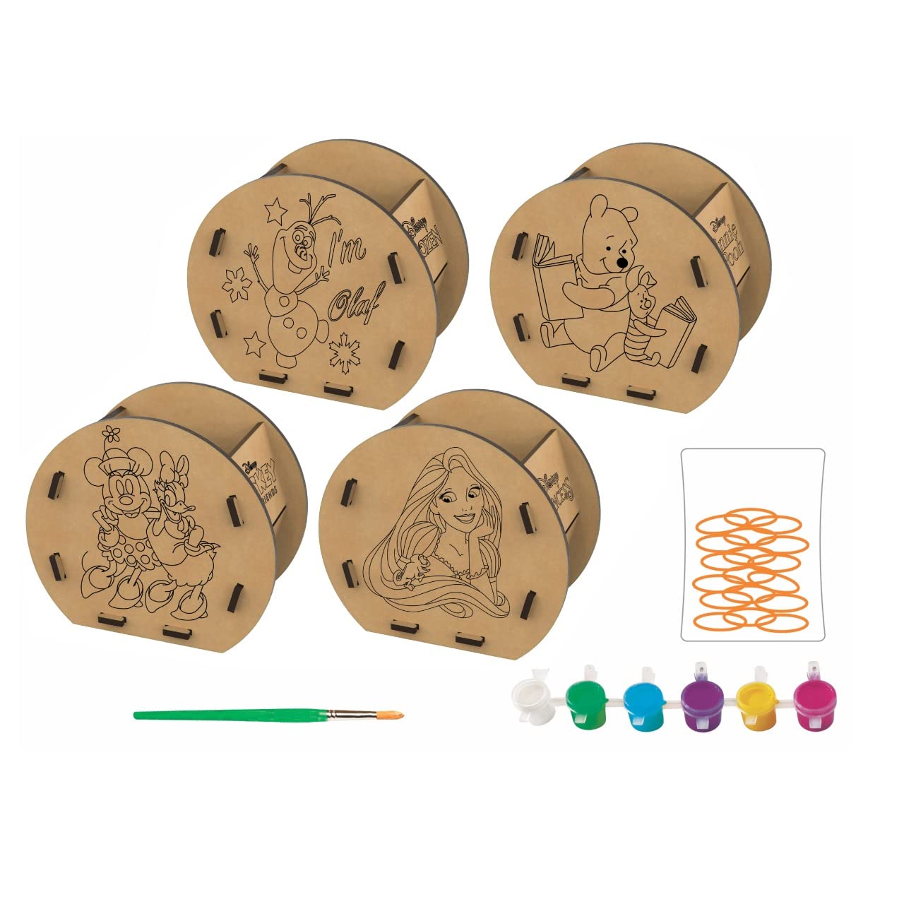 Ratna's Disney Wooden Pen Stand | Attractive DIY Paint Kit for Kids