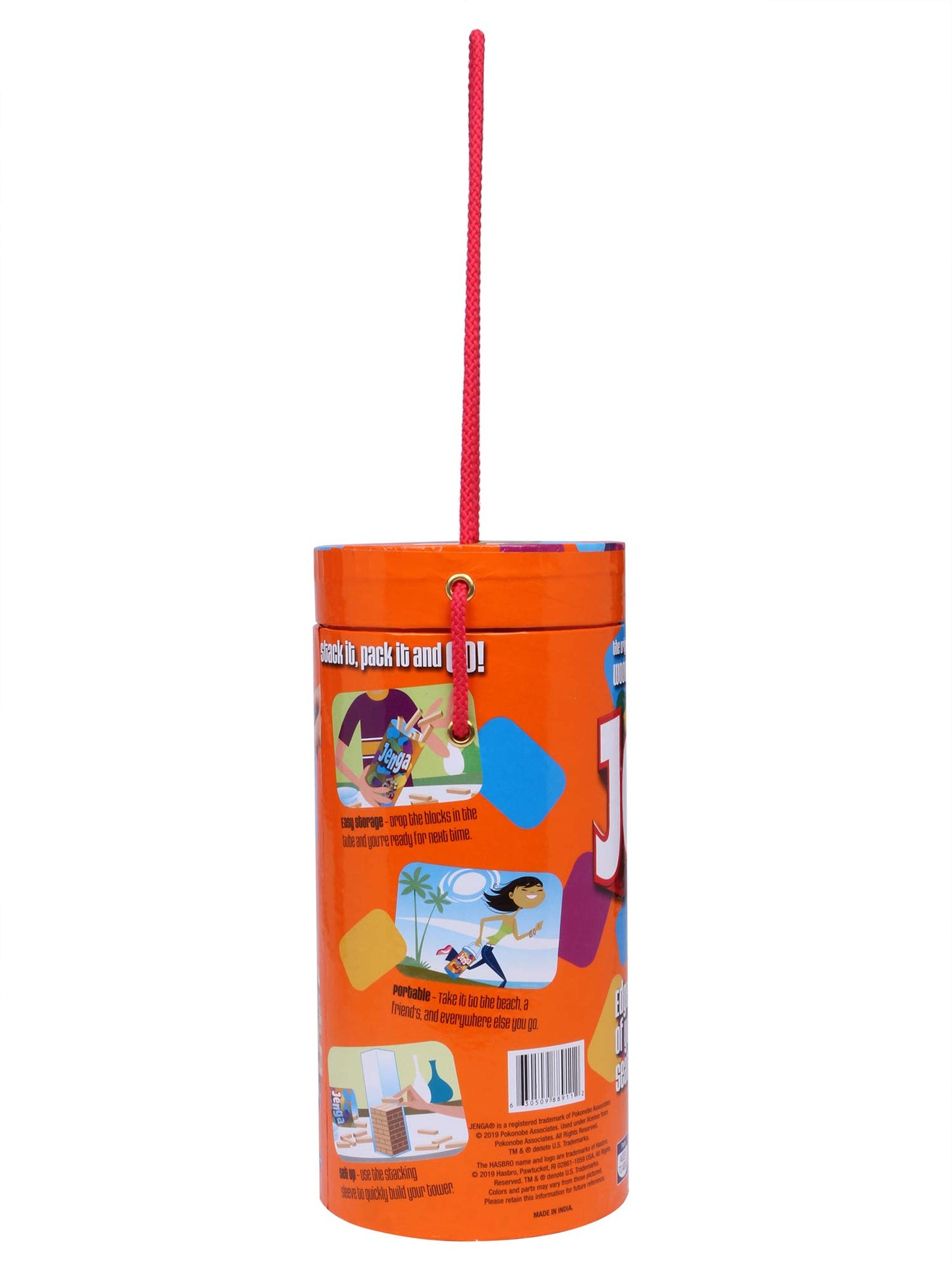 Hasbro Gaming Jenga Game, Jenga Tube Pack, Original Hardwood Blocks Stacking Tower Game, Fun Family Game, Gift Toy for Kids Ages 6+, Birthday Gift