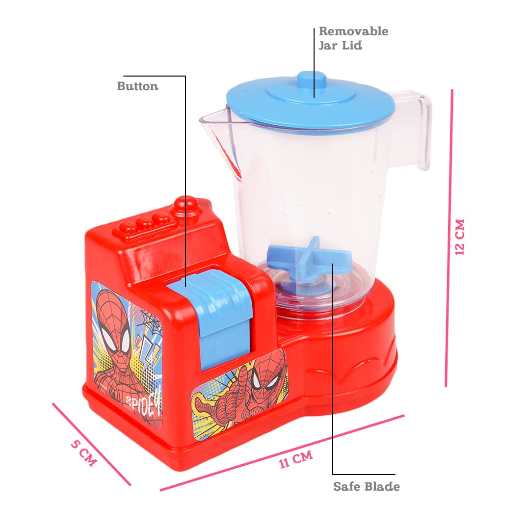 Ratna's Toy Mixer Spider Man Themed Real Operating Plastic Kitchen Toy for Kids