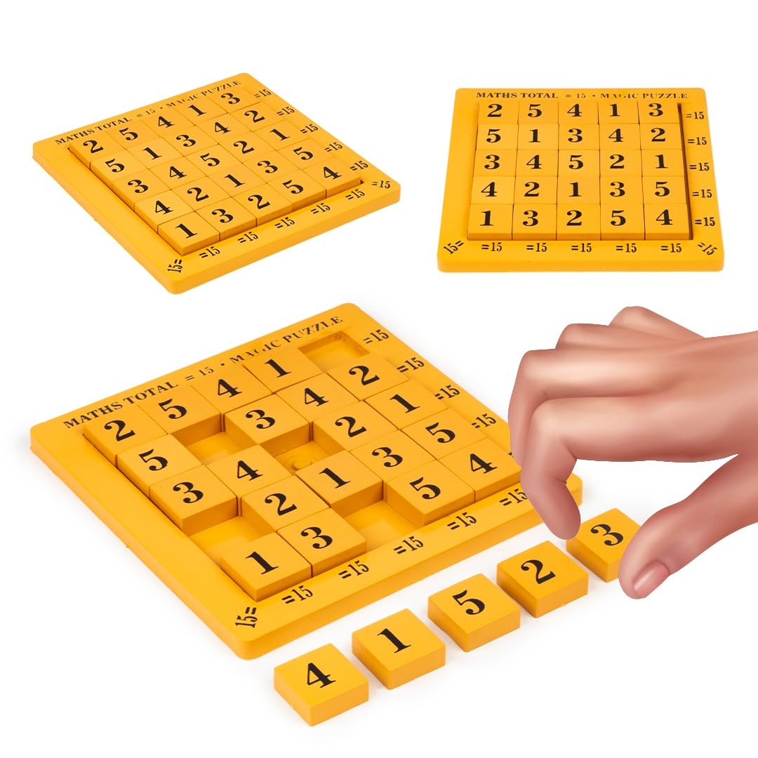Ratna's 6 in 1 Mental Marathon Set of Mind Challenging Puzzle Games Like Square Colour Match, Sudoku Quest, Heart Puzzle, 3D Tic Tac Toe, Magic Maths