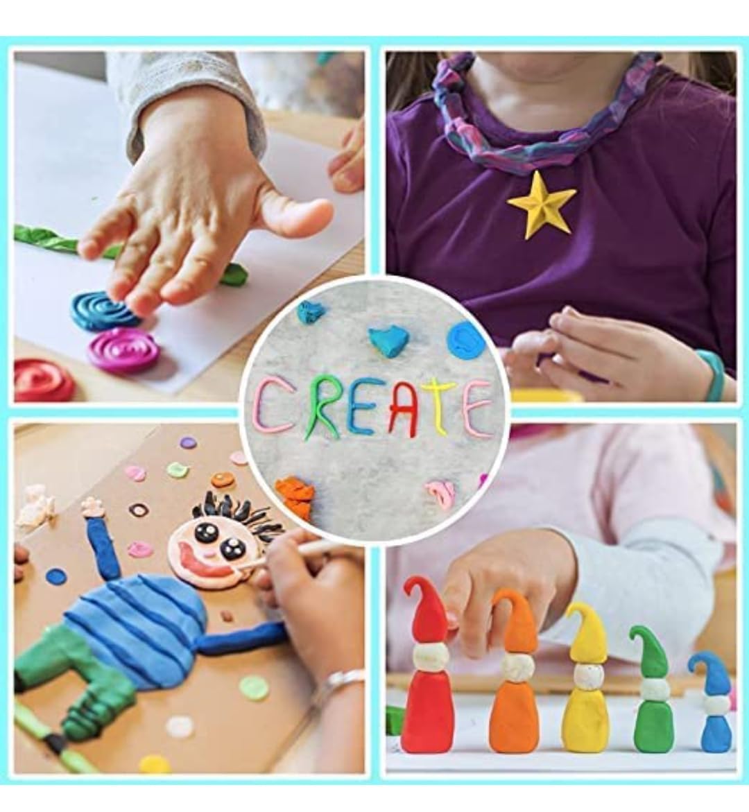 DIY Ultra-Light Air Drying Super Clay for Craft of 12 Colours Fluffy Foam Bouncing Clay for Kids