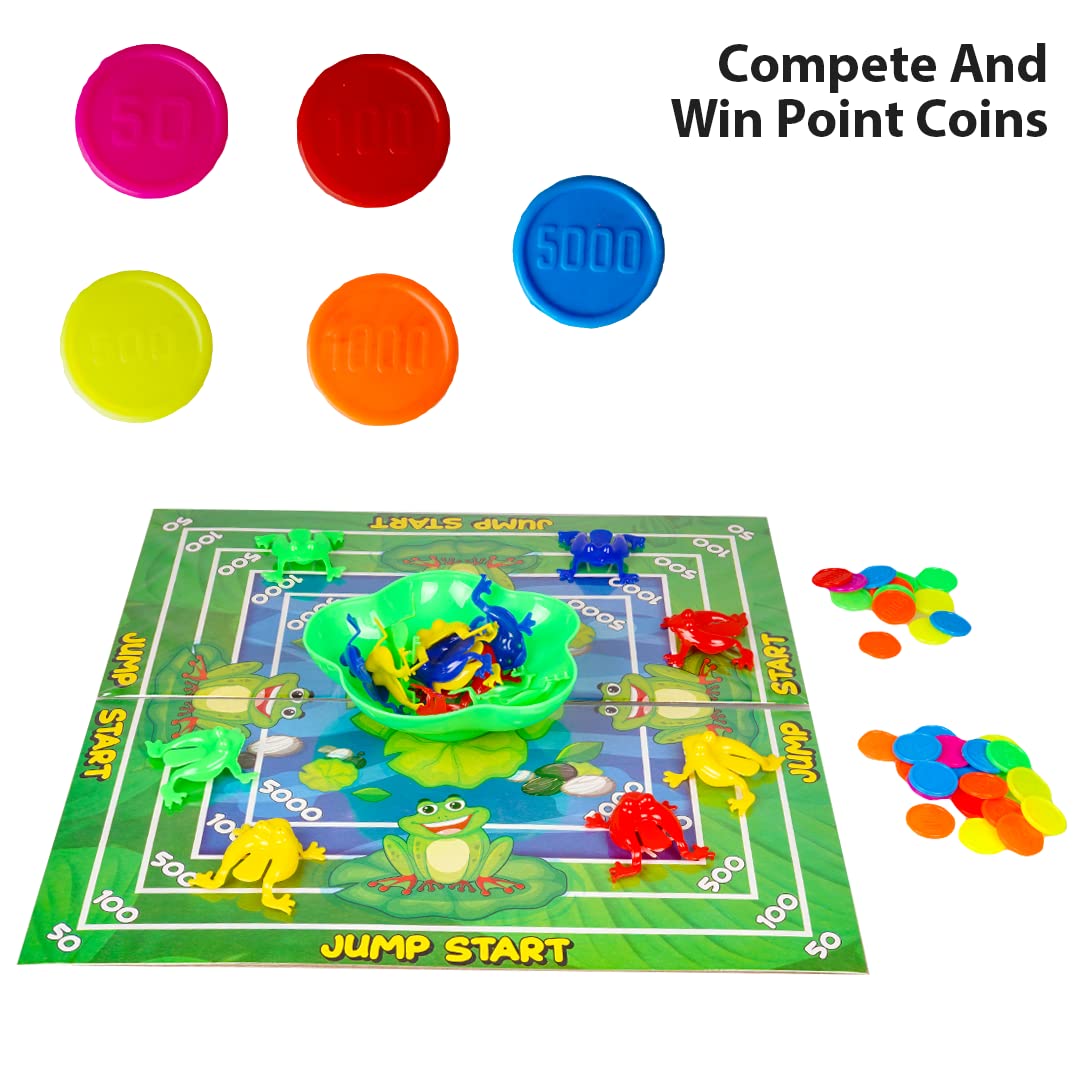 Ratna's Jumping Frog Board Game - Multicolor Catapult Game for Kids AS Well AS Adults. Collect The Maximum Points to Win The Game