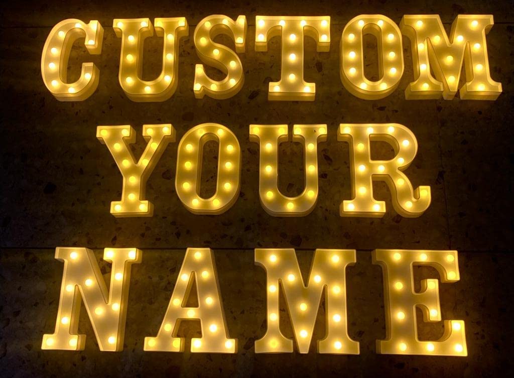 Marquee Alphabet Shaped Led Light - Asthetic Decorations Letter Light for Romantic Gift, Diwali Decoration Item, Night Light Lamp and Wall Lamp