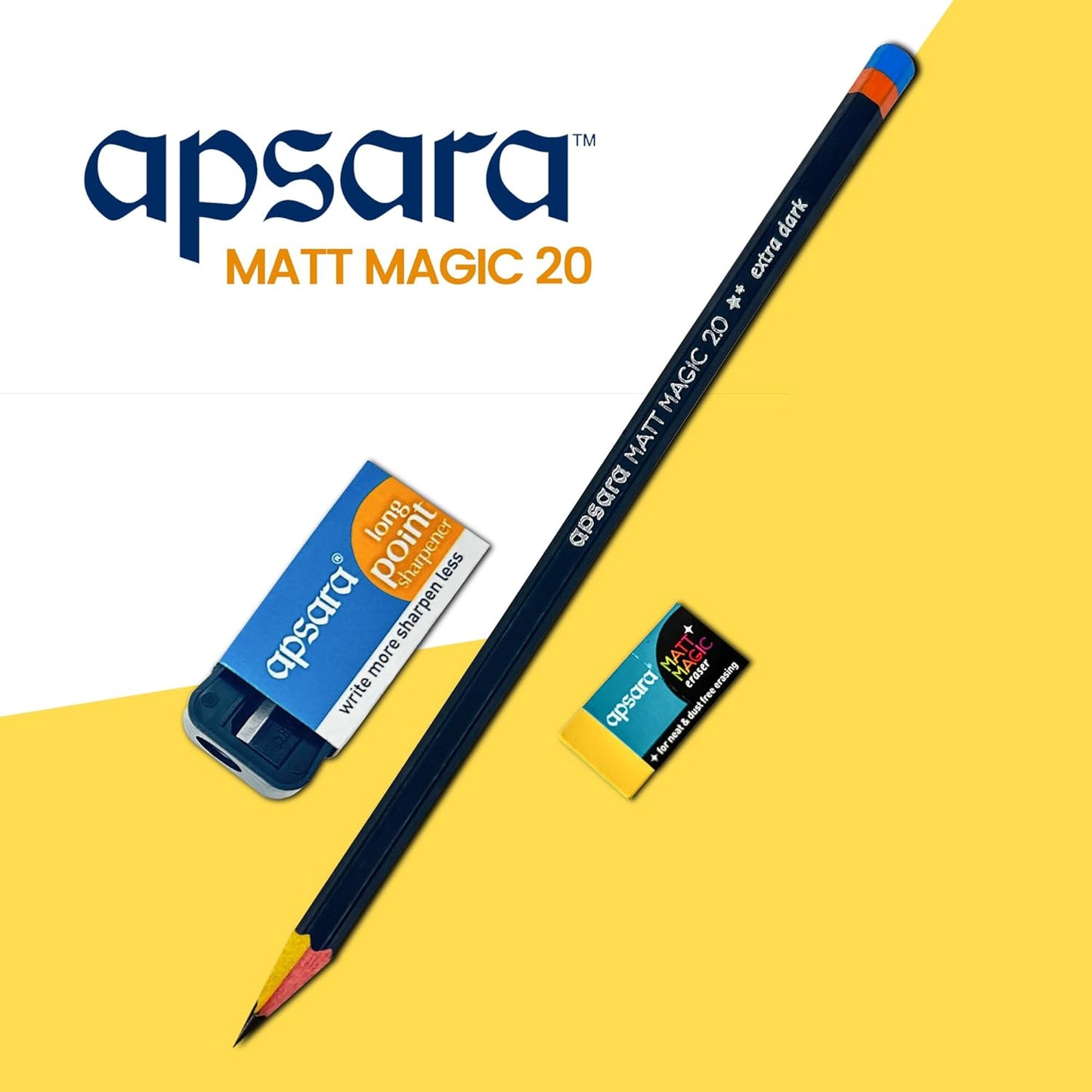 Apsara Matt Magic 2.0 Extra Dark Pencils Pack of 10