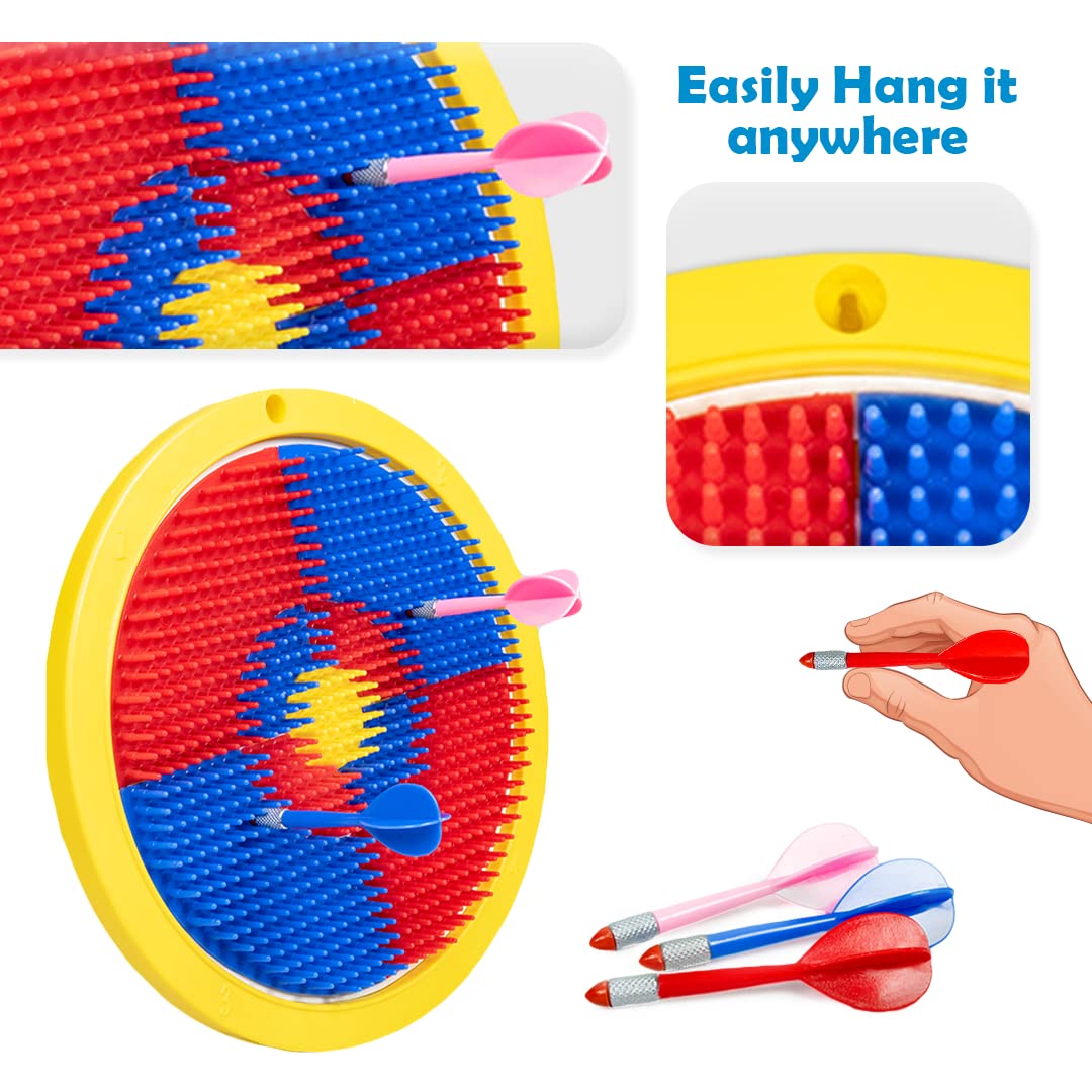 Ratna's Bullseye Dart Game with 3 Safe & Soft Darts Having Rubber Tip for Kids