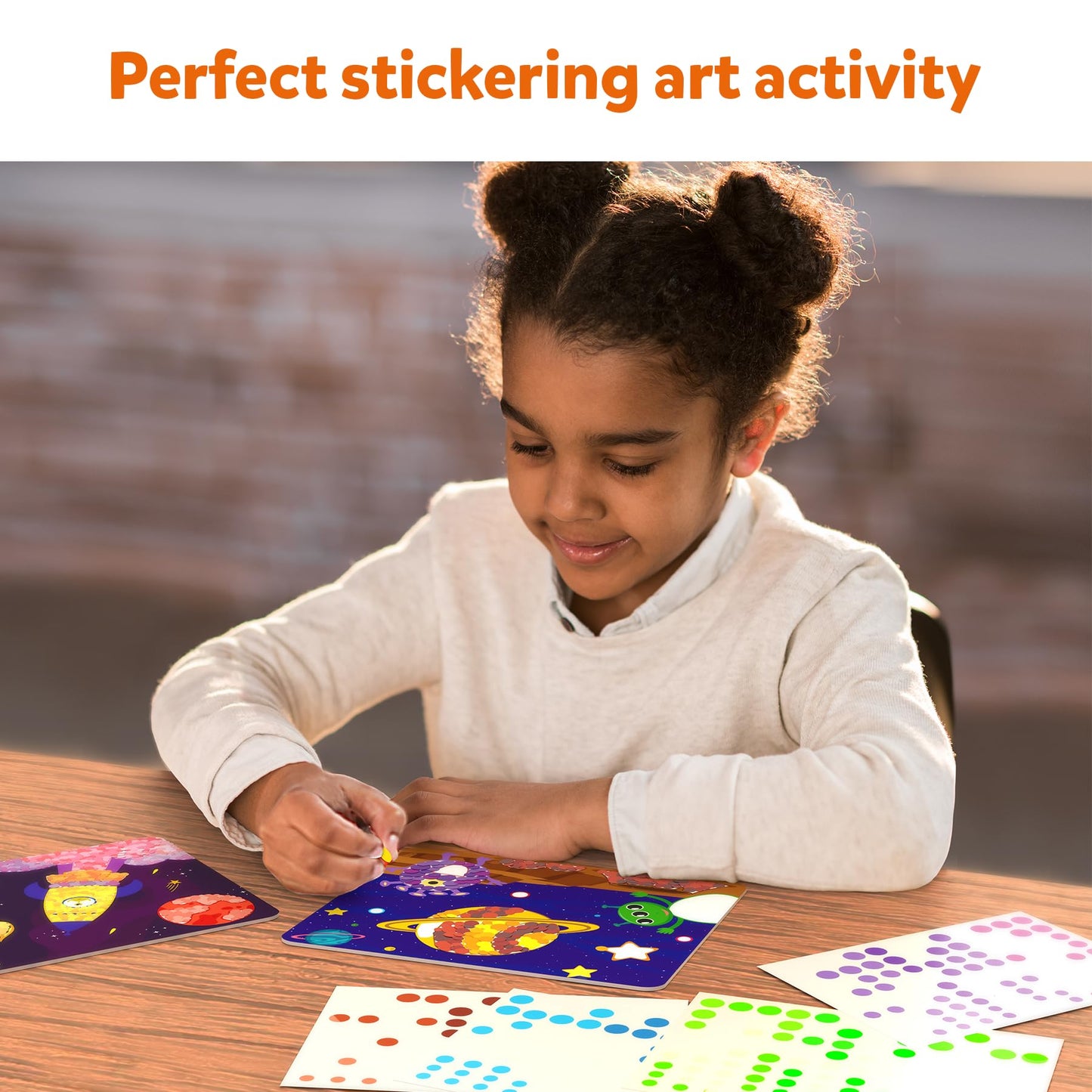 Skillmatics Art Activity - Dot It Outer Space, No Mess Sticker Art for Kids, Craft Kits, DIY Activity, Gifts