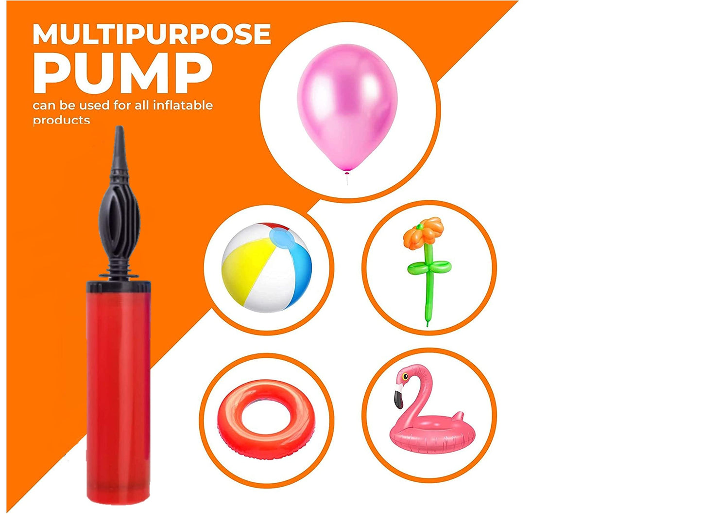 Balloon Pump Air Pump for Foil Balloon Inflatable Accessories Wedding Party Balloon Air Pumper, Hand Air Pump, Weddings Birthday Baby Shower Party Accessory Tool, Special Celebrations Ocassions Multicolor