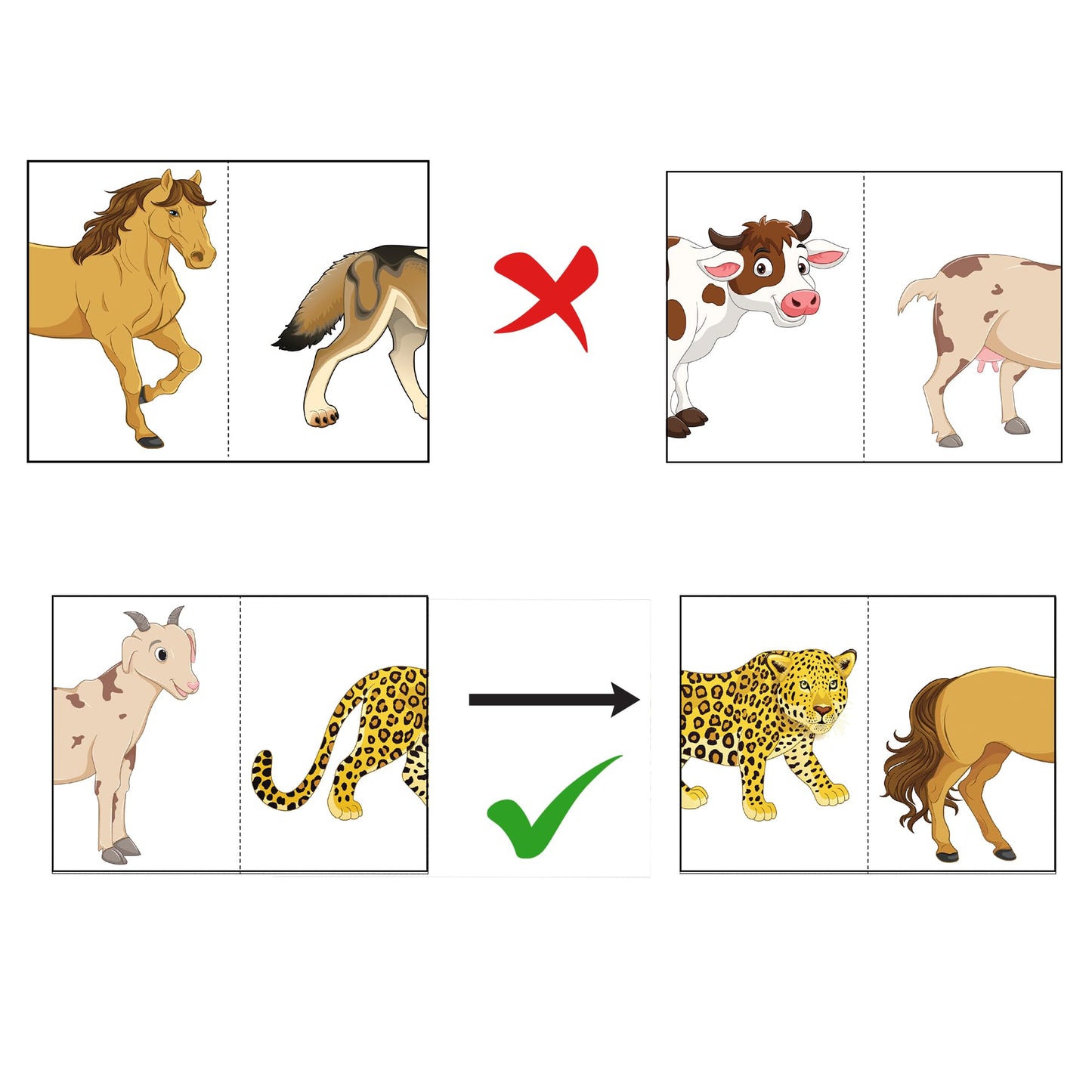 Book Ford Let's Link Animals Card Puzzle for Kids
