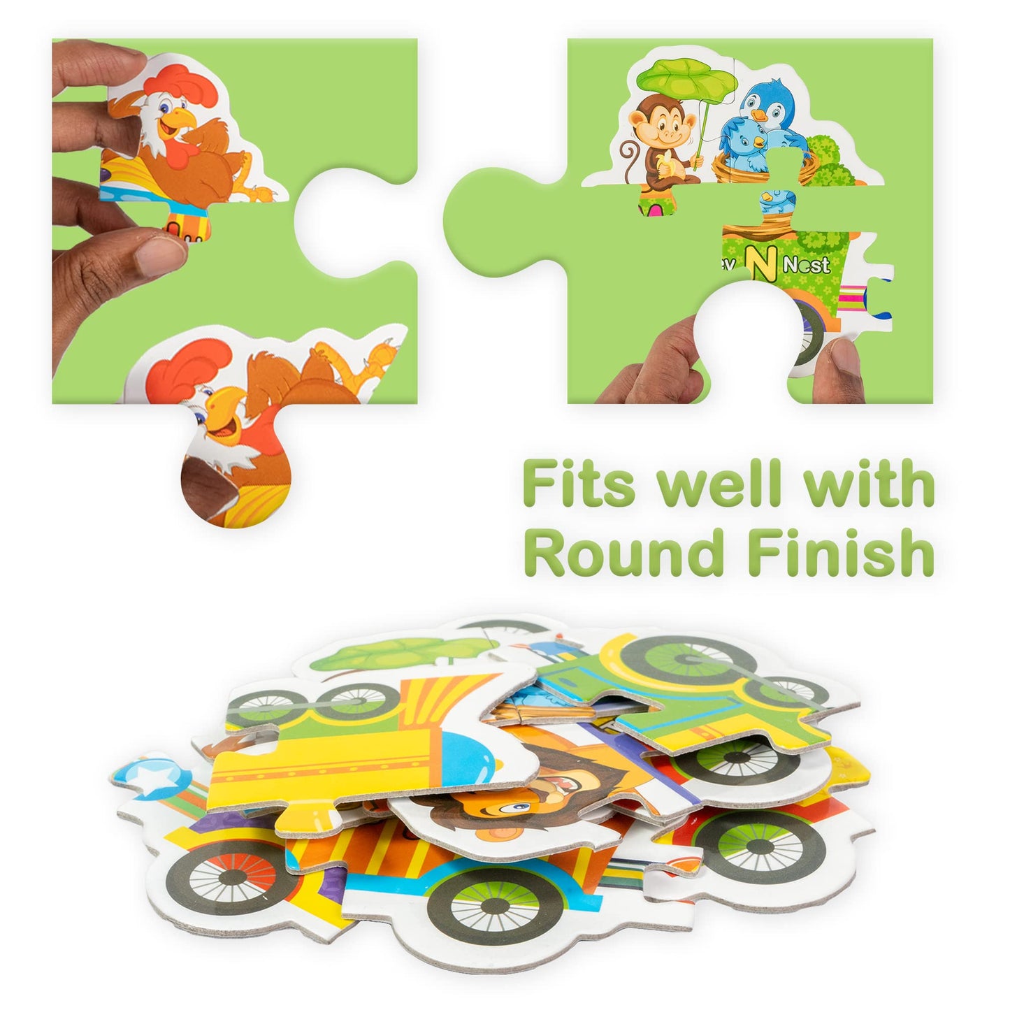 Ratna's Alphabet Express Educational Giant Floor Train Puzzle for Kids 2+ Years