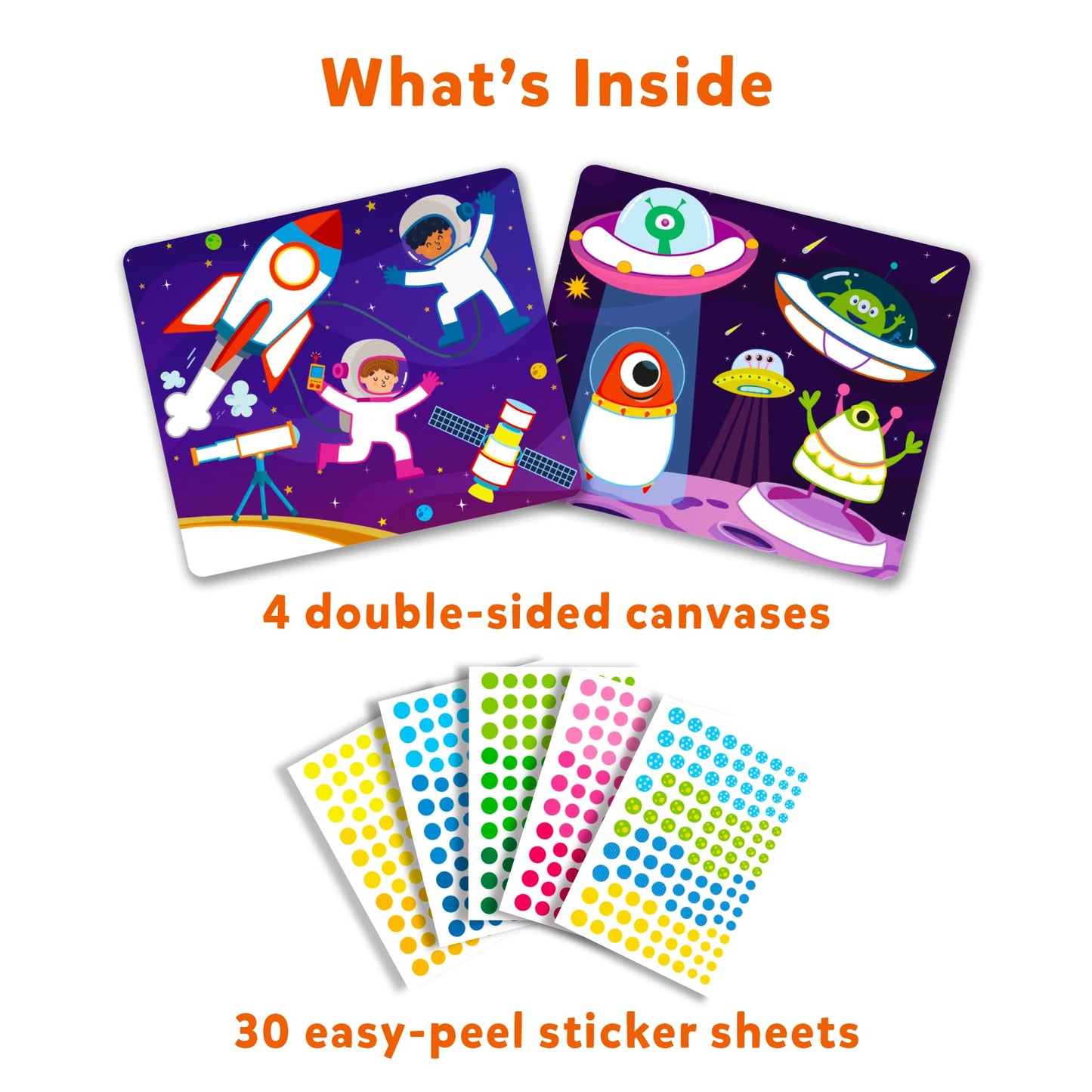 Skillmatics Art Activity - Dot It Outer Space, No Mess Sticker Art for Kids, Craft Kits, DIY Activity, Gifts