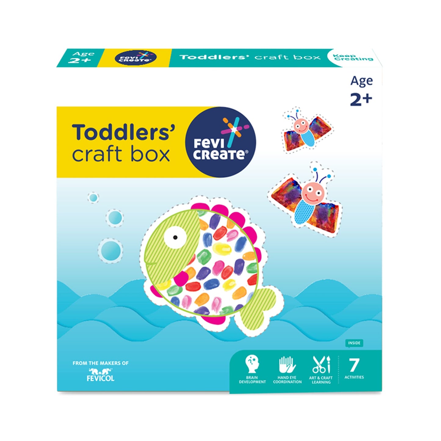 Pidilite Fevicreate DIY Art and Craft Box for Toddlers and preschoolers with 7 Unique Activities Craft Materials provided Kids Need Minimal Help Birthday Gift for 2+ Years