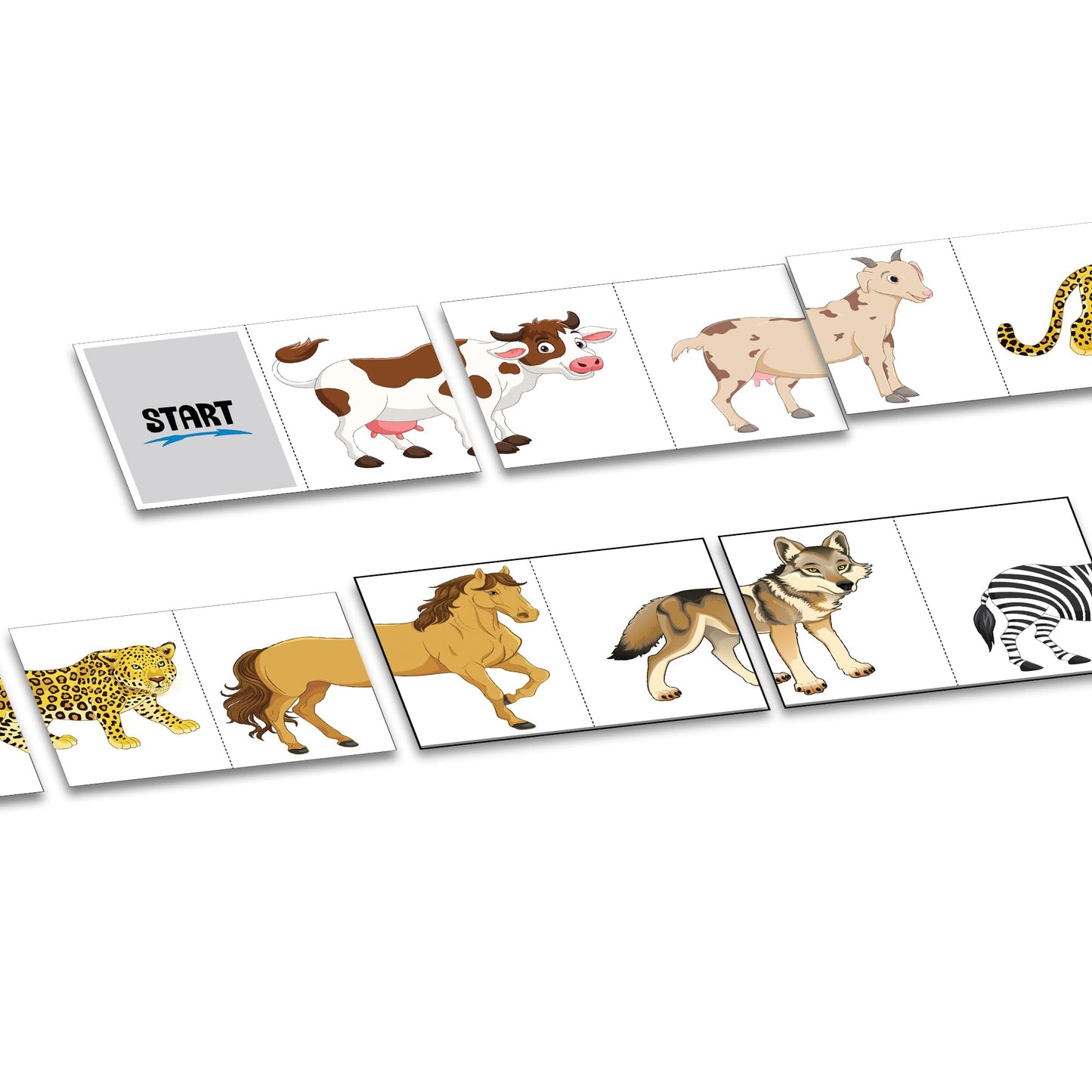Book Ford Let's Link Animals Card Puzzle for Kids
