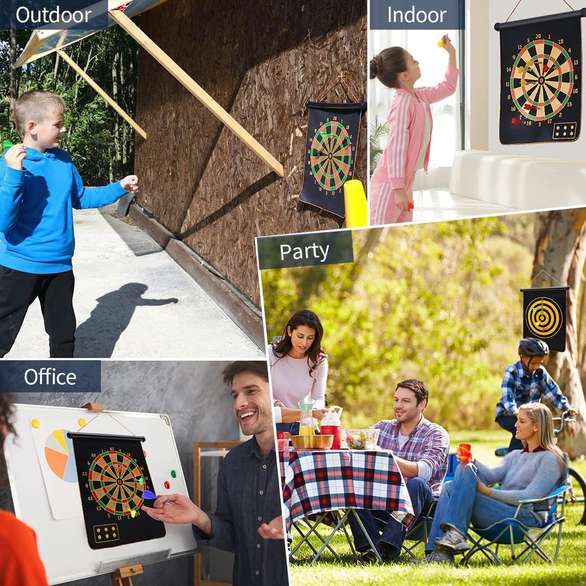 Satyam's Magnetic Foldable Dartboard Board Game Set