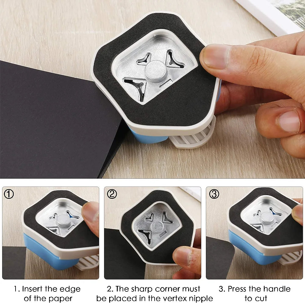 Paper Corner Rounder 3 in 1 (R4mm+R7mm+R10mm) for Paper Crafts,Corner Cutter ,Envelope Punch Board ,Hole Puncher,Laminate, DIY Projects, Photo Cutter,Card Making and Scrapbooking