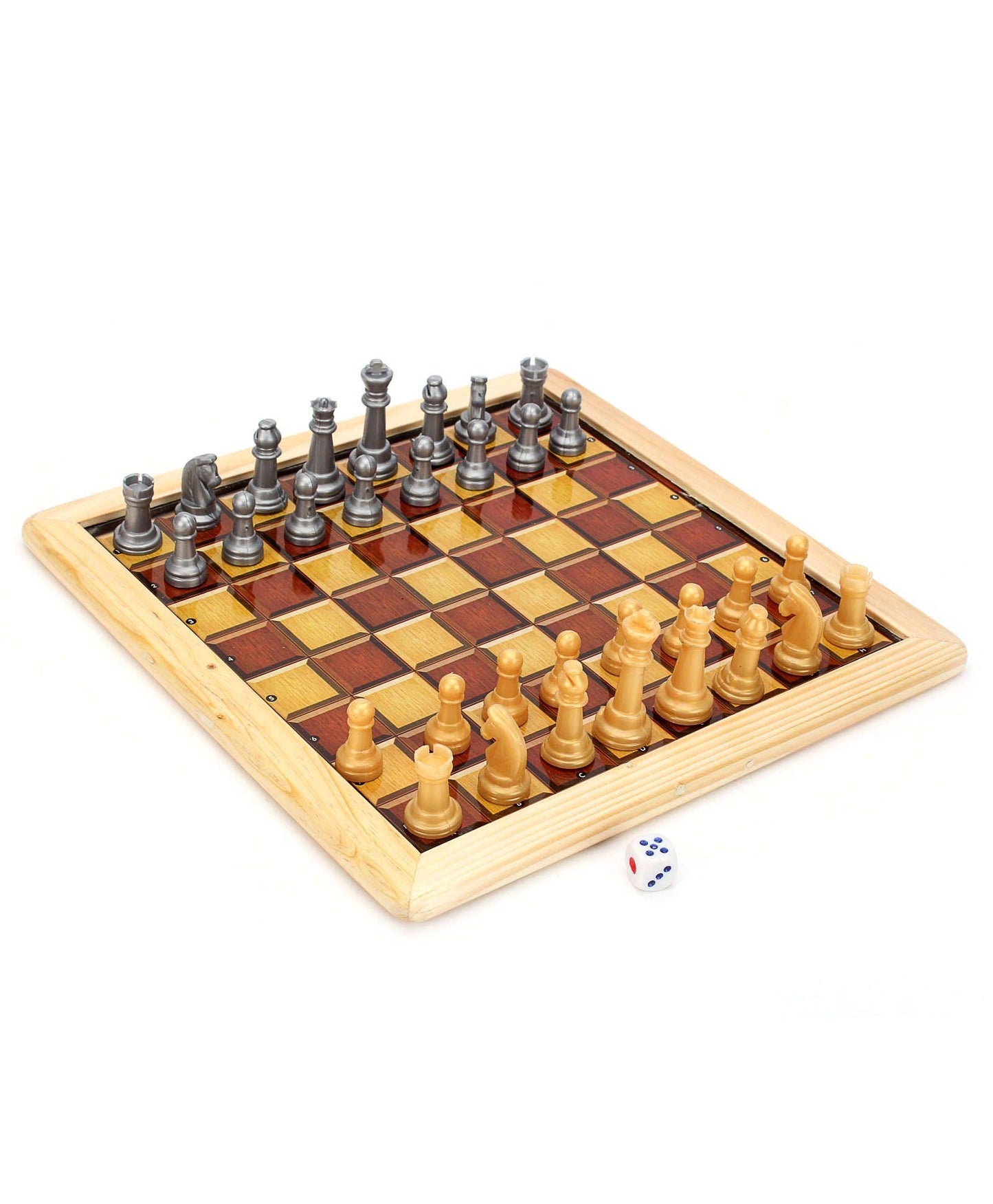 Ratna's Strategy Game Magnetic Wooden Art Chess and Ludo for Kids to Develop Their Logical Thinking and Strategy Building
