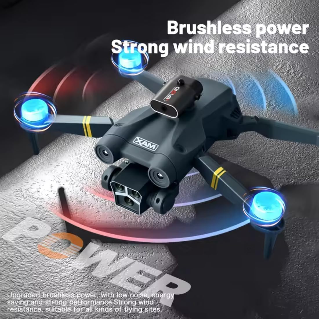M3 Max Drone with Camera 8K 45 Mins Flight 5GHz Transmission GPS Auto Return Brushless Motor Foldable and 3D Flips Headless Mode Aerial Photography Drone Multicolor