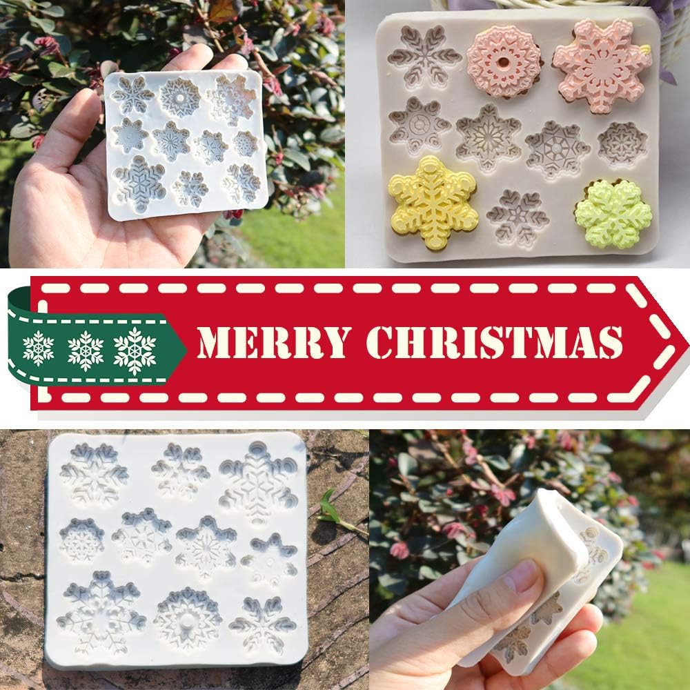 Silicone Mould 3D Snowflakes Fondant