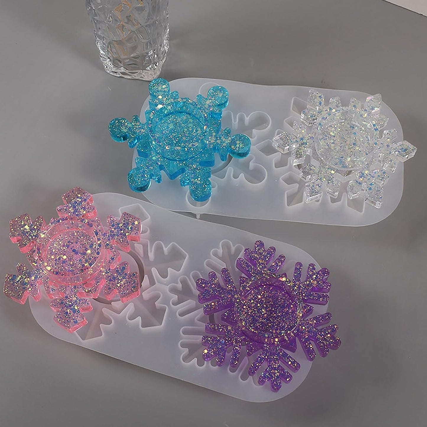 Silicone Mould Snowflakes Candle Holder