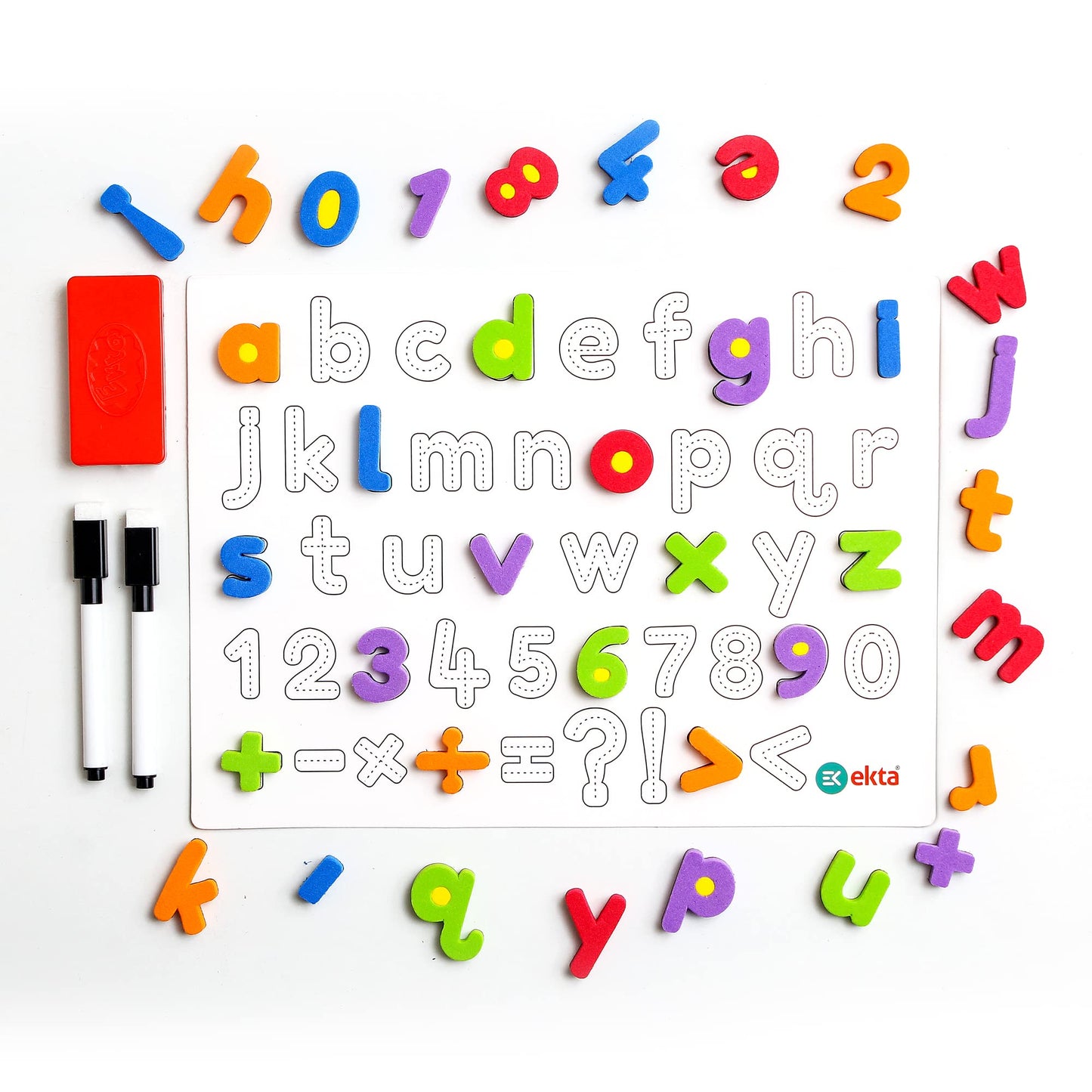 Ekta 6 in 1 Magnetic Alphabet & Numbers Game, Learning & Educational Magnetic Board Game
