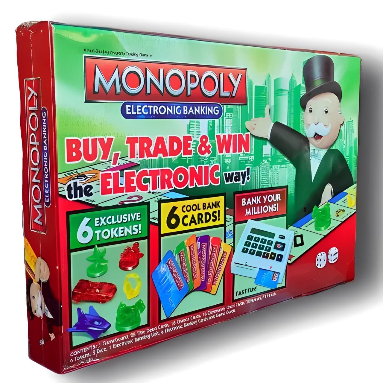 Monopoly Electronic Banking Board Game, Business Dealing Game, Electronic Banking Deal Cards, 8+ Age Kids 2-6 Players